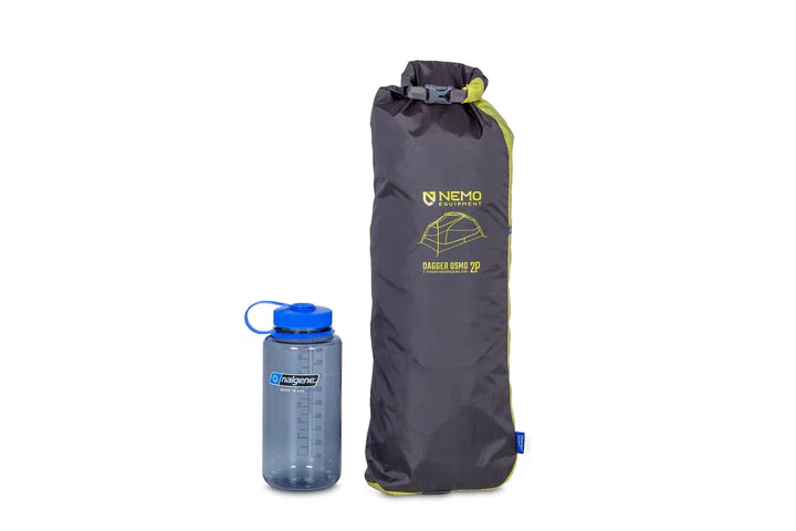 Tent size comparison to Nalgene bottle