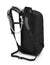 a photo of the osprey skarab 18 backpack in the color black, back view