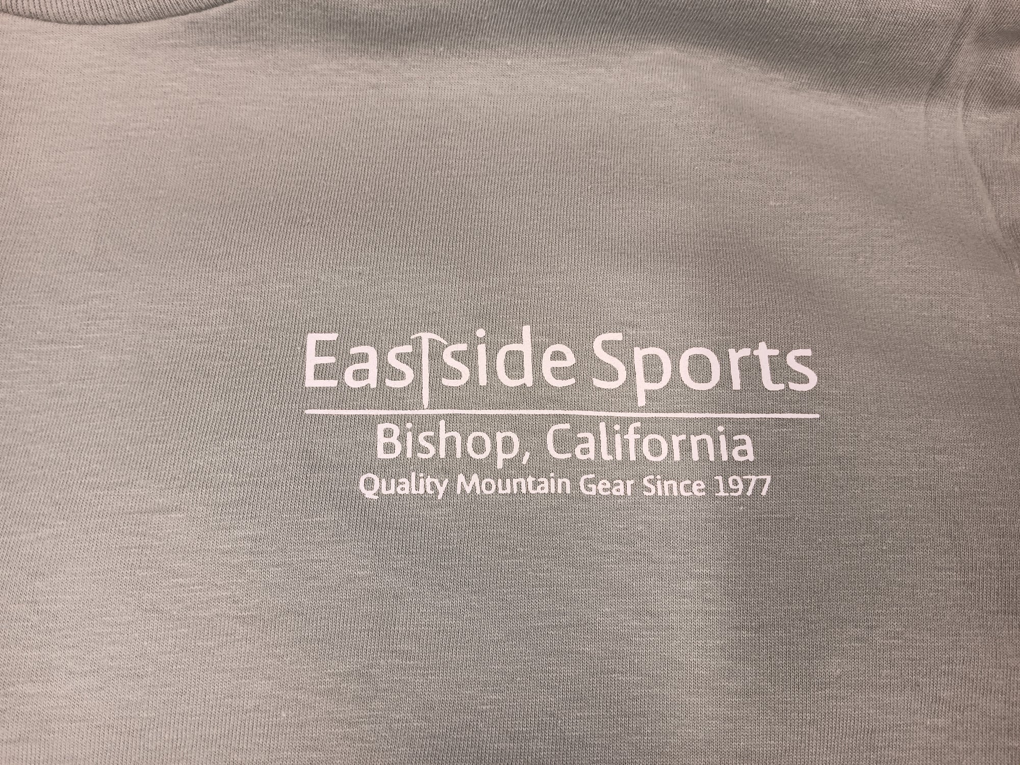 Front detail with eastside Sports print