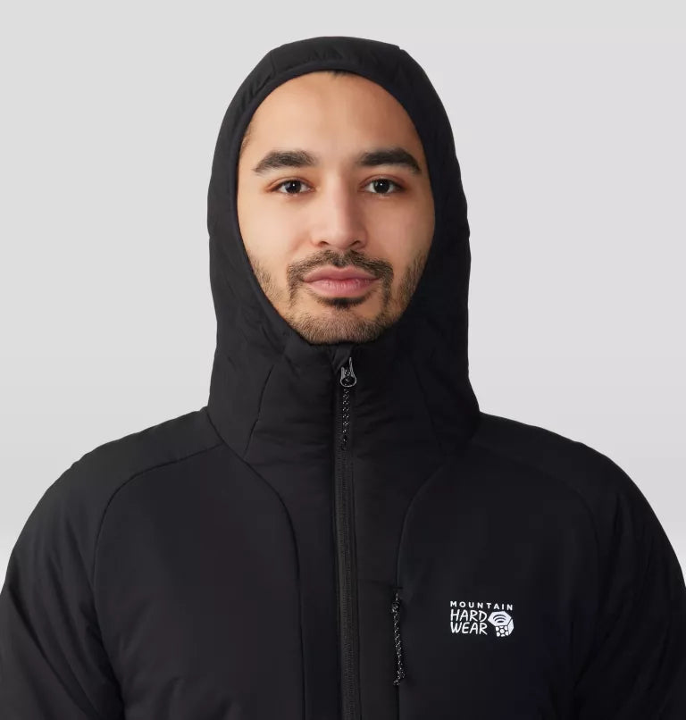 Mountain Hardwear Kor Stasis Hoody Men's, black, hood front