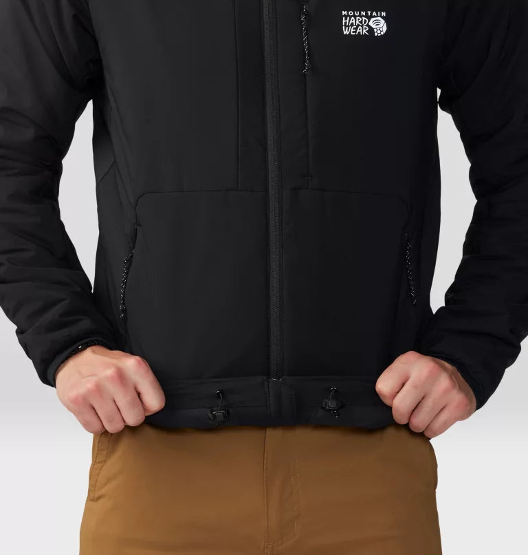 Mountain Hardwear Kor Stasis Hoody Men's, black, cinch on hem