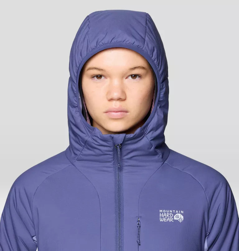 Mountain Hardwear Kor Stasis Hoody Women's, lapis dusk, hood