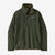 front view of the patagonia womens better sweater quarter zip fleece in the color torrey pine green