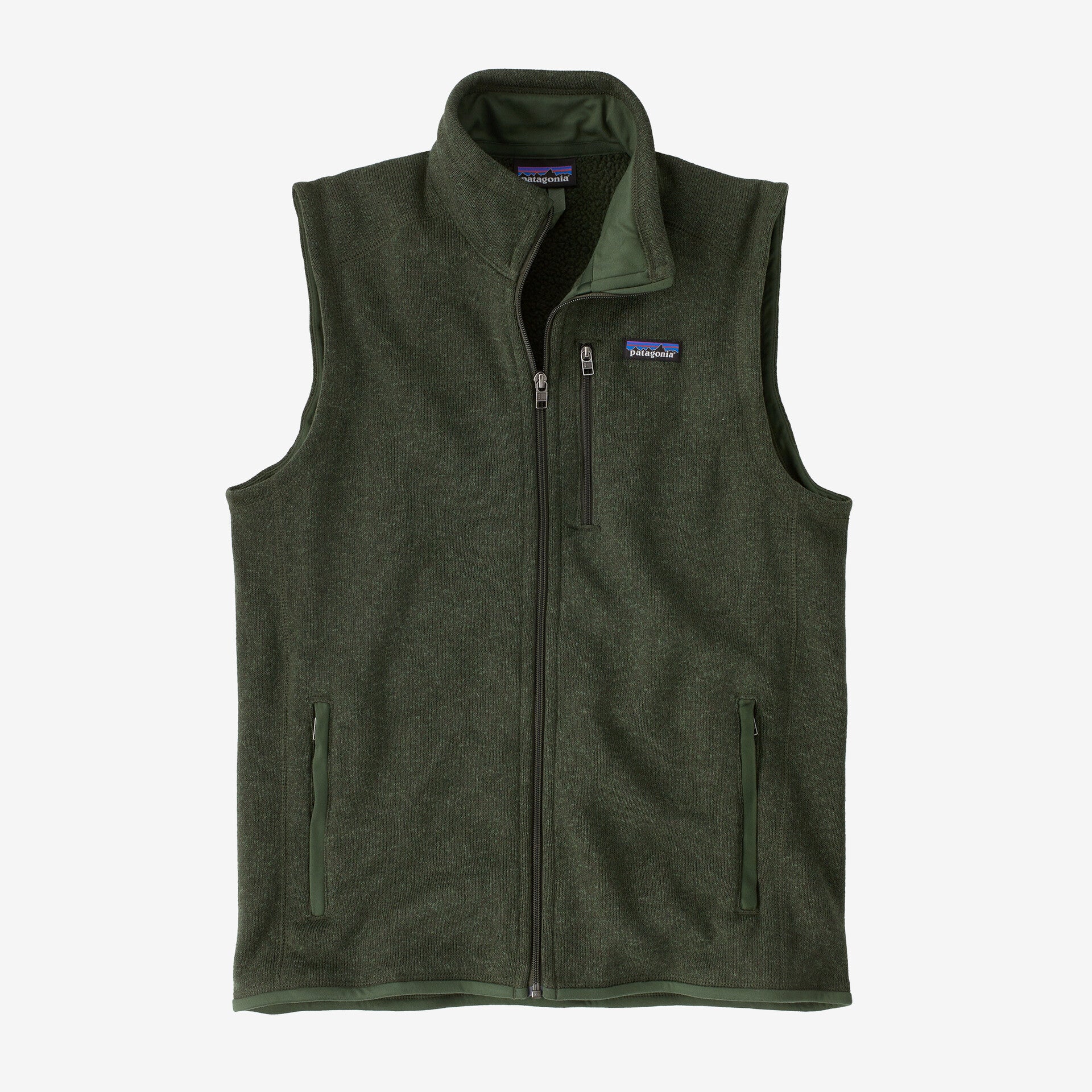 patagonia mens better sweater vest in torrey pine green