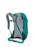A photo of the osprey hikelite 26 in the color escapade green, back view
