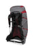 a photo of the osprey eja pro 55 backpack in the color dale grey poinsettia red, back view