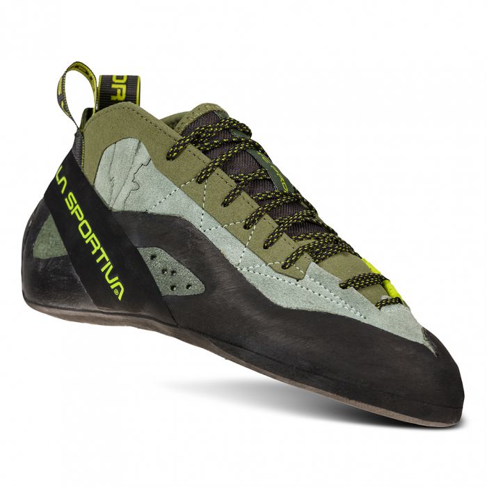 tc pro climbing shoe angled side view