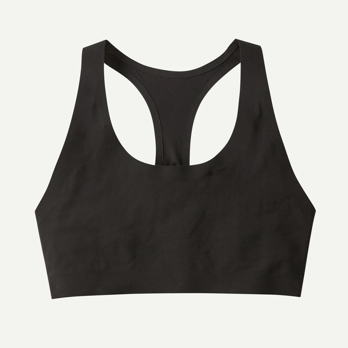 Black sports bra on a white background