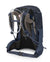 a photo of the osprey mira 32 liter pack in the color anchor blue, back view