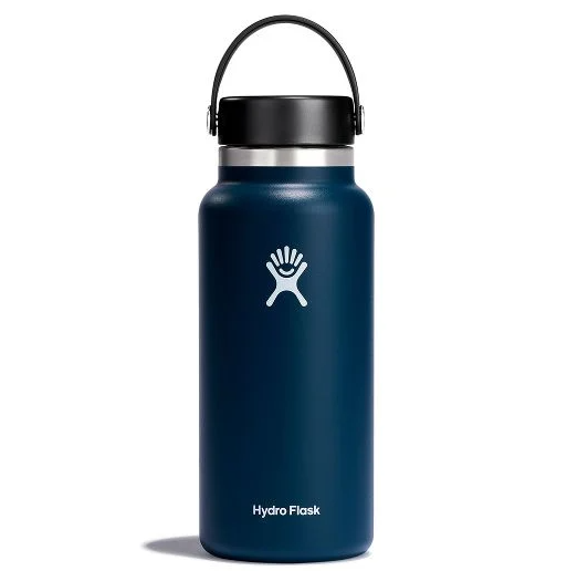 hydroflask 32 oz wide mouth bottle in the color indigo