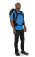 a photo of the osprey manta 34 backpack in the color black, view on a model from the front