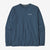 Patagonia Long-Sleeved P-6 Logo Responsibili-Tee® Men's front view in utility blue