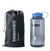 the neoair xtherm nxt sleeping pad shown rolled up next to a one liter water bottle