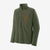 the patagonia r1 air zip neck mens jacket in the color torrey pine green, front view