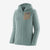 front view of the womens patagonia r1 air full zip hoody in the color thermal blue