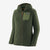 front view of the womens patagonia r1 air full zip hoody in the color torrey pine green