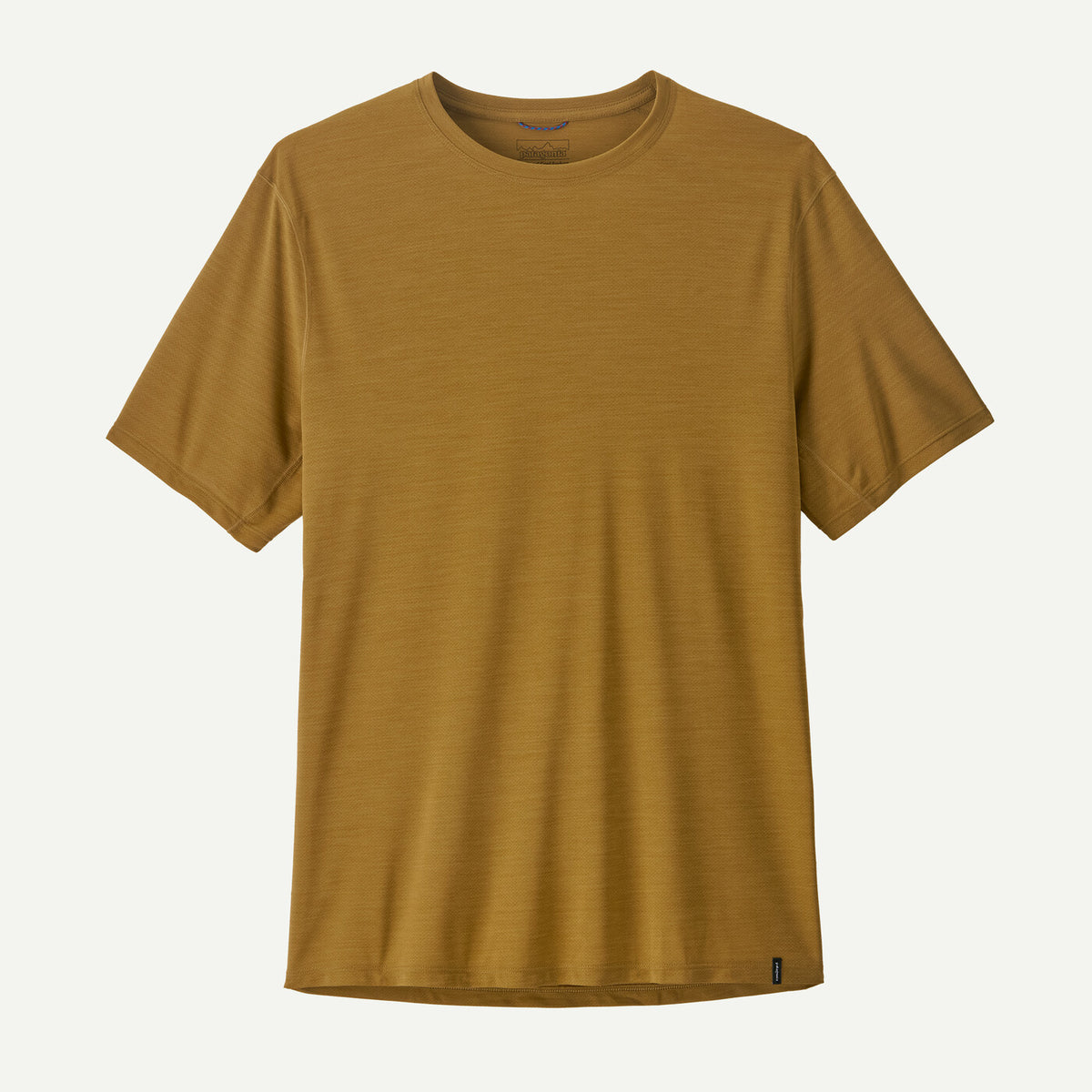 Golden t-shirt on a white background