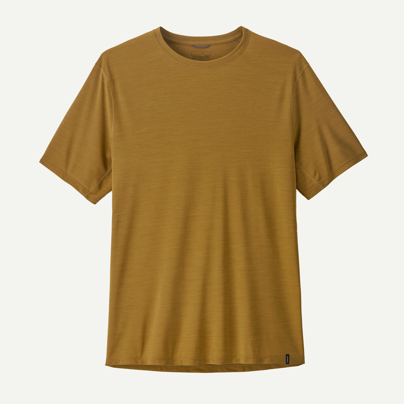 Golden t-shirt on a white background