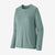 a front view of the patagonia womens long sleeve capilene cool daily shirt in the color Thermal Blue - Light Thermal Blue X-Dye