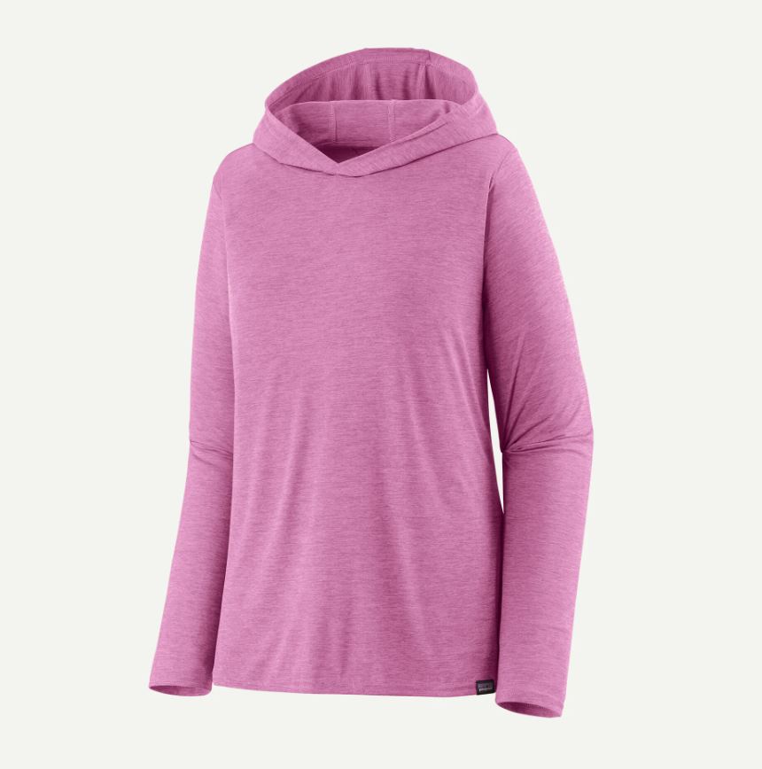 patagonia women's capilene cool daily hoody in Brisk Purple - Light Brisk Purple X-Dye