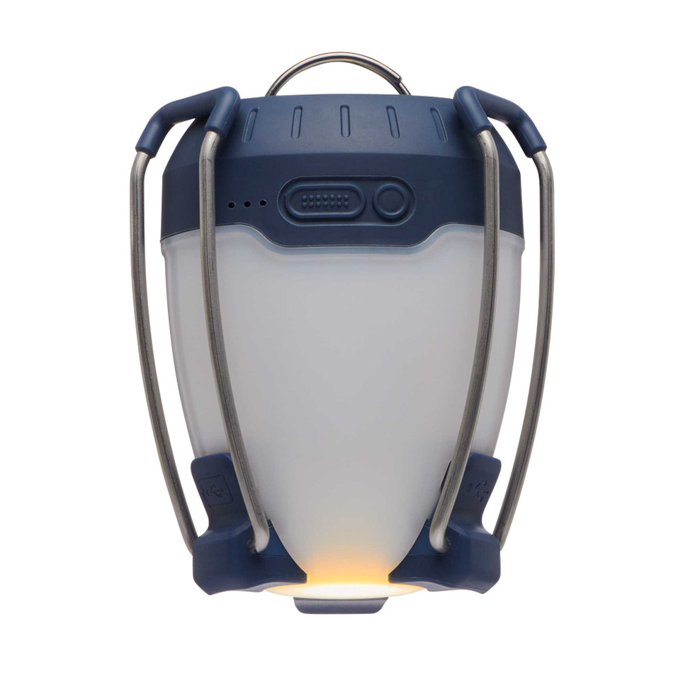 the black diamond orbiter 650 lantern shown with the bottom lit up