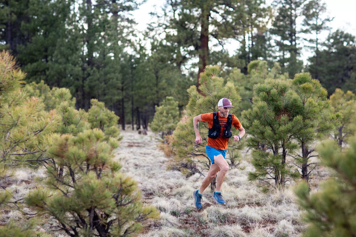person running with the pack