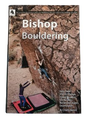 a photo showing the cover of the bishop bouldering guidebook