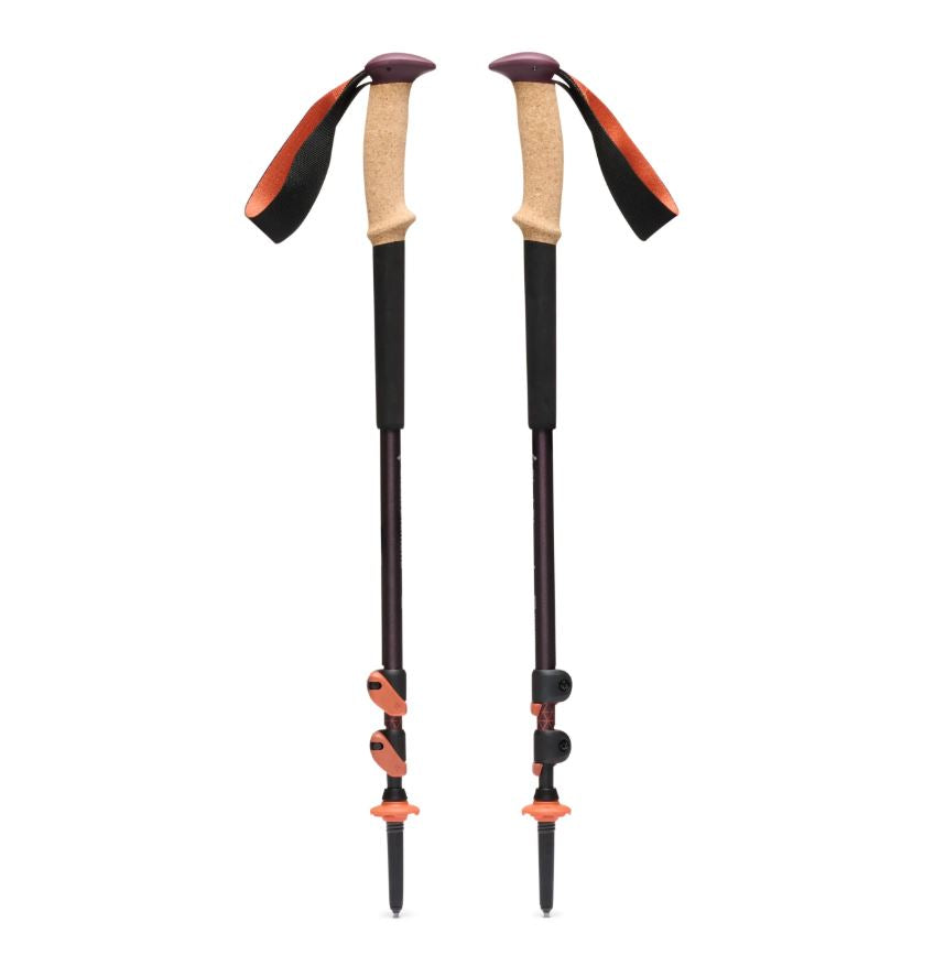 Black Diamond Trail Cork Trekking Poles in fig