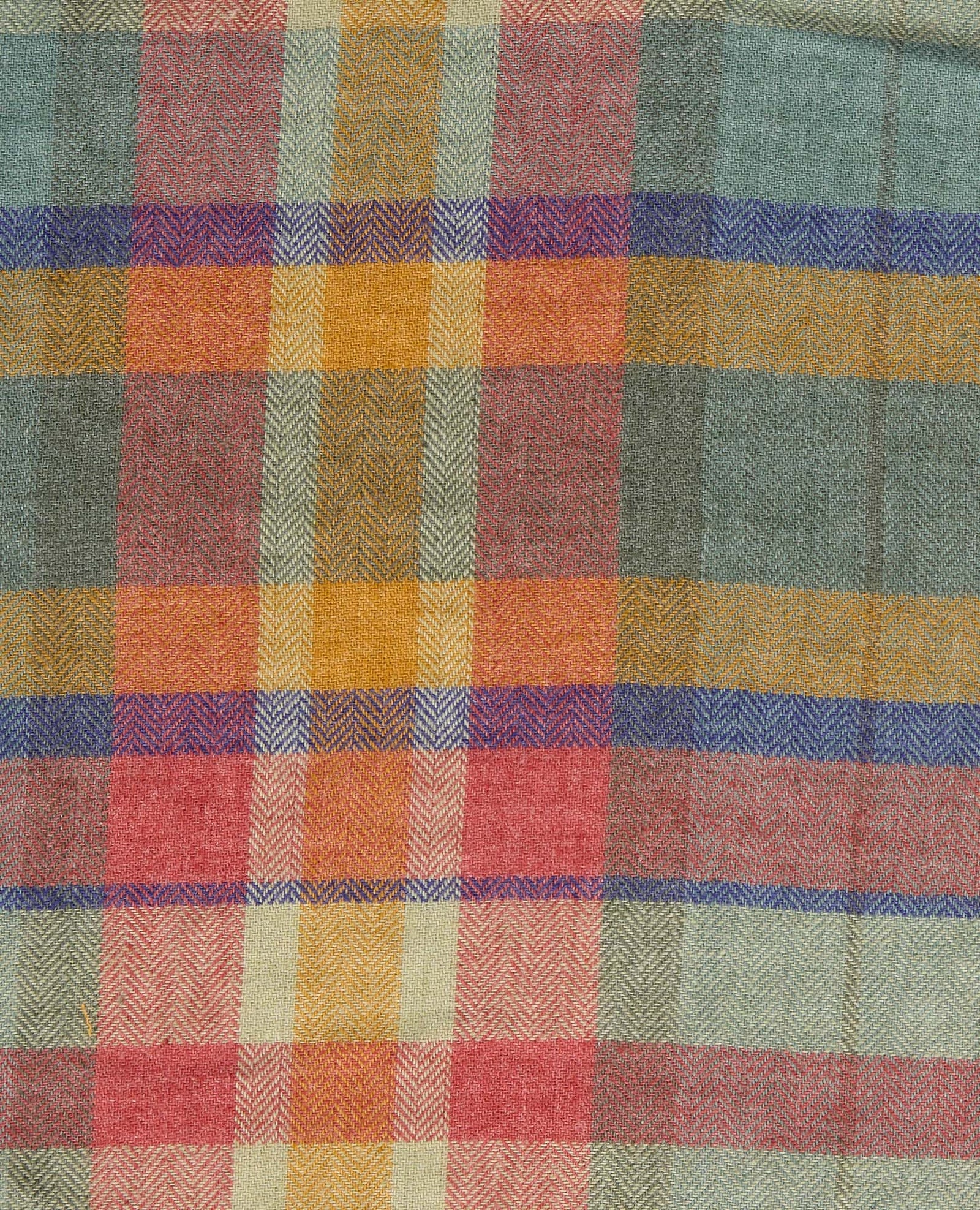 Toad & Co Re-Form Women's Flannel Shirt, color glacier lg windowpane Yucca Madras, detail