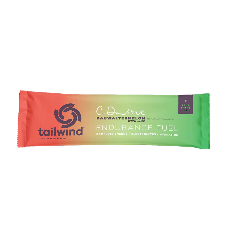 Tailwind Dauwatermelon with Lime endurance fuel packet on a white background
