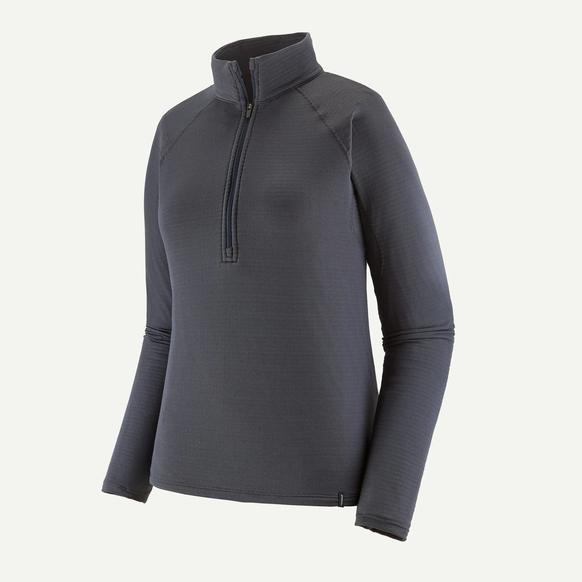 A women's long-sleeve quarter-zip pullover in a deep burgundy color, shown on a clean white background.