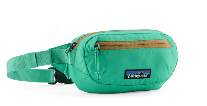patagonia terravia hip pack 1l in aqua stone