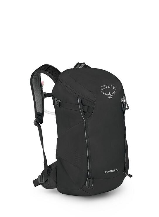 a photo of the osprey skimmer 20 backpack in black, front view