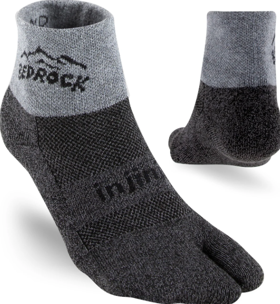 injinji bedrock split toe sock