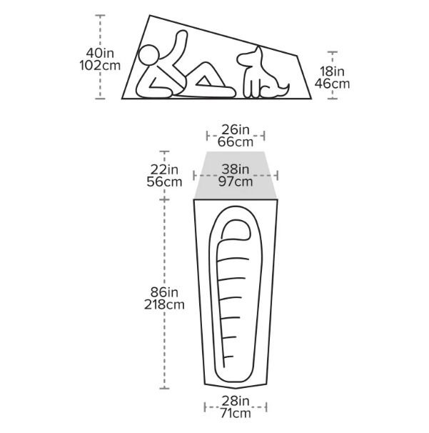big agnes fly creek ultralight 1 dimensions