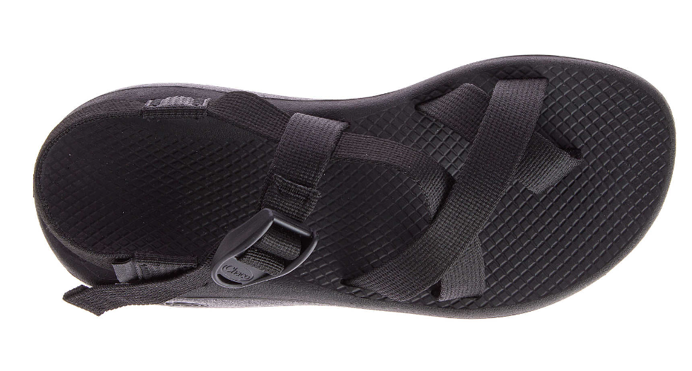 the chaco zcloud 2 womens sandal in black, top view