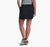 a model wearing the kuhl womens vantage skort in the color black, back view
