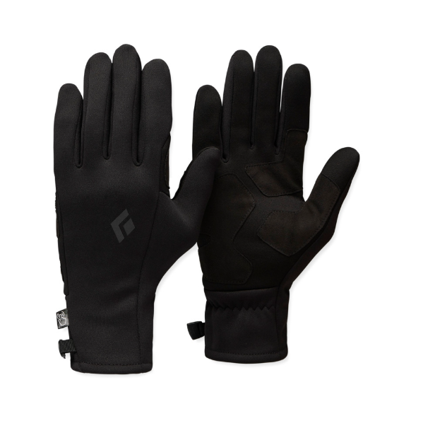 the front and back of the black diamond heavyweight screentap glove