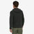 patagonia mens r1 air full zip hoody in the color black, back view on a model
