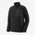 the patagonia r1 air zip neck mens jacket in the color black, front view