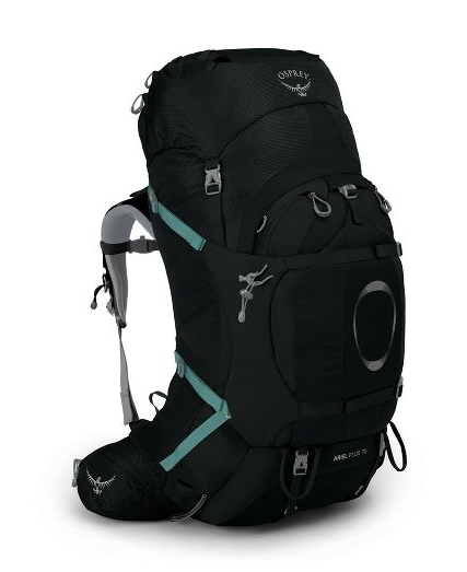 Osprey Ariel Plus 70 Backpack- Women's Black Osprey Ariel Plus 70 Backpack- Women's Black