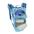 the camelbak mini mule in tie dye blue, front view with things in open pockets