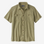 the patagonia back step hemp short sleeve mens shirt in the color swell dobby buckhorn green