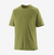 the patagonia mens capilene cool short sleeve daily shirt in the color buckhorn green, front view
