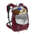 the camelback womens rim runner x 20 backpack in the color cabernet, view of the inside with things in it