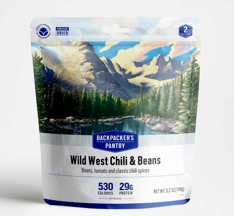 a photo of backpackers pantry wild west chili front view