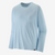 patagonia capilene cool mens long sleeve daily shirt in the color chilled blue front view