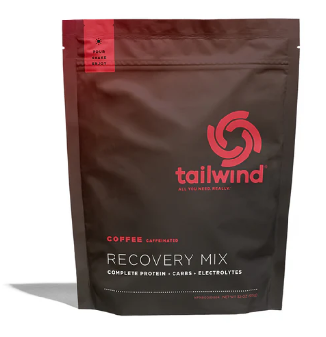 a fifteen serving bag of tailwind recovery in coffee flavor