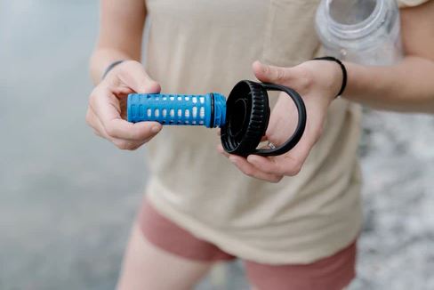 Platypus DayCap™ In-Bottle Filter, cartridge separated from lid