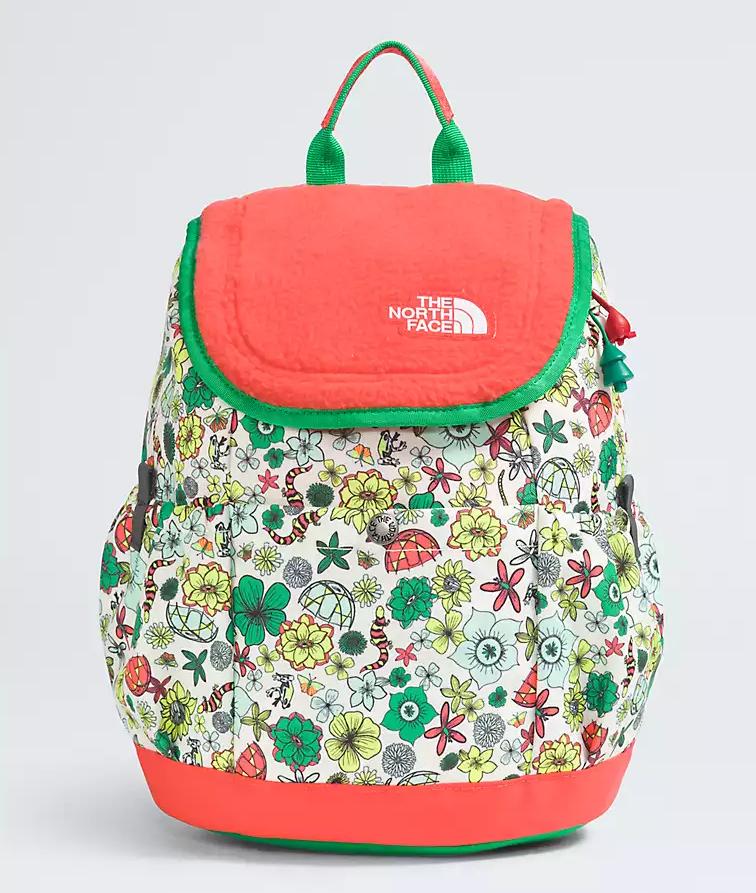 the north face youth mini explorer backpack in color white dune desert print